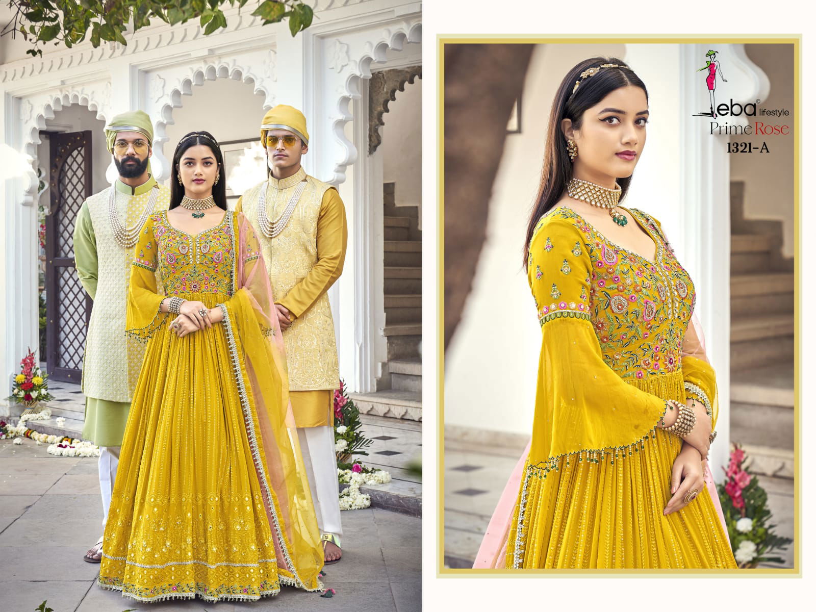 Heavy Faux Georgette With Embroidery Work eba Floor Legth Designer Wedding Salwar Suit